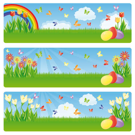 Easter bannerのイラスト素材