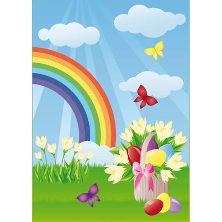 Easter cardのイラスト素材