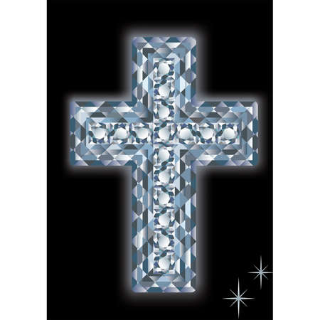 Diamond cross on a black background. vector のイラスト素材