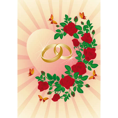 Wedding love card のイラスト素材