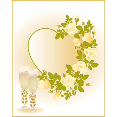 Love weeding greeting card のイラスト素材