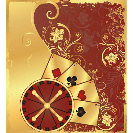 Casino golden cardのイラスト素材