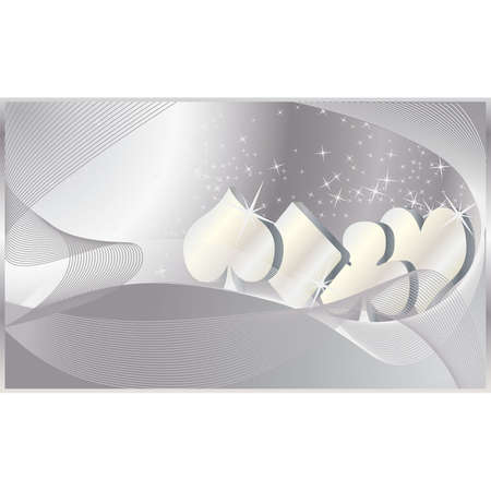 Silver card with poker elements,のイラスト素材