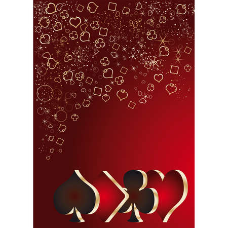 Casino gambling card,  illustrationのイラスト素材