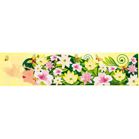 Summer bannerのイラスト素材