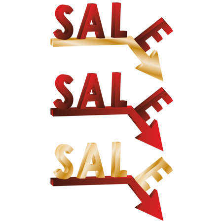 Sale word from three-dimensional lettersのイラスト素材