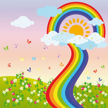 Rainbow. vector illustrationのイラスト素材
