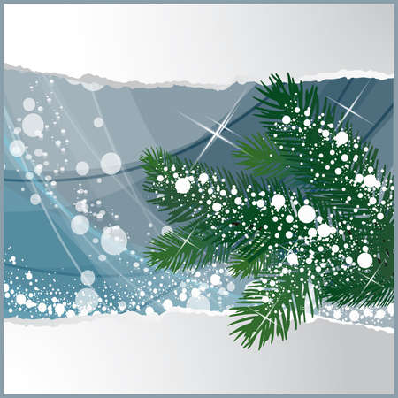 Winter card,  illustrationのイラスト素材