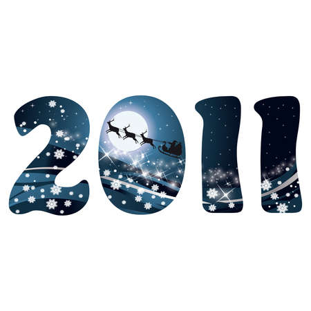 Christmas card 2011 new year.   illustrationのイラスト素材