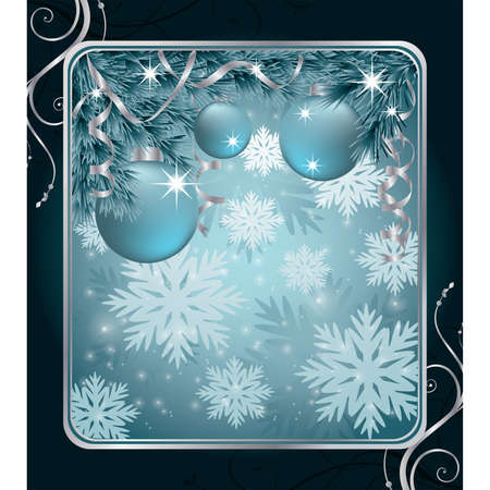 Christmas blue card.  illustrationのイラスト素材