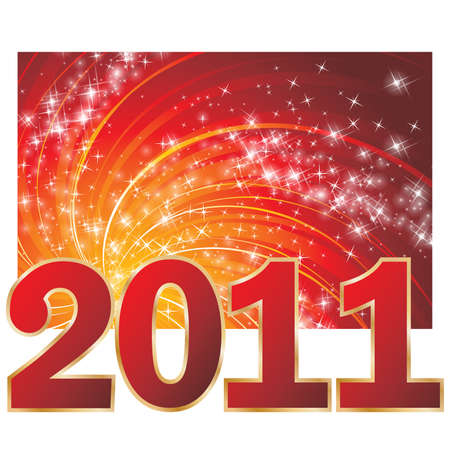 New year card 2011, vector illustrationのイラスト素材