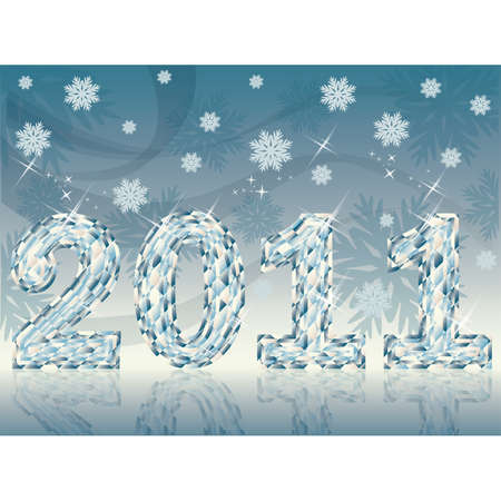 2011 diamond banner, vector illustration のイラスト素材