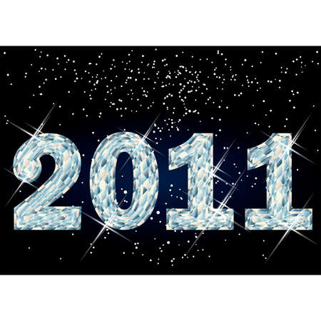 Diamond 2011 New year. vector illustration のイラスト素材