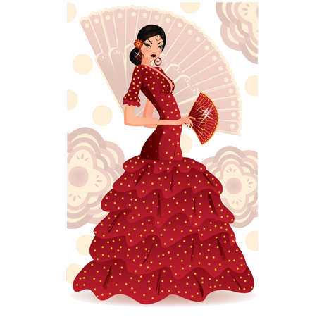 Spanish flamenco dancer. のイラスト素材
