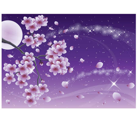 Spring card with sakuraのイラスト素材