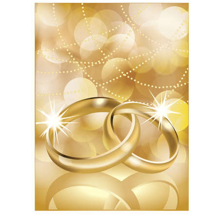 Golden wedding ringsのイラスト素材