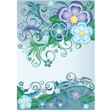 Floral frame decorative, vector illustrationのイラスト素材