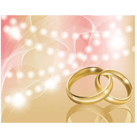 Two wedding ring with abstract backgroundのイラスト素材