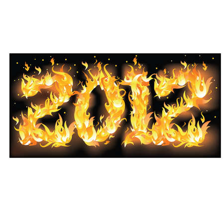 2012 new year in fire.のイラスト素材