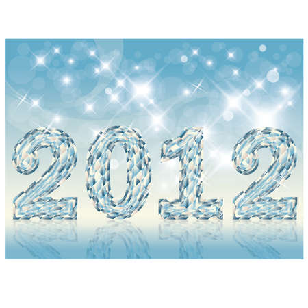 2012 diamond hew year, vector illustrationのイラスト素材