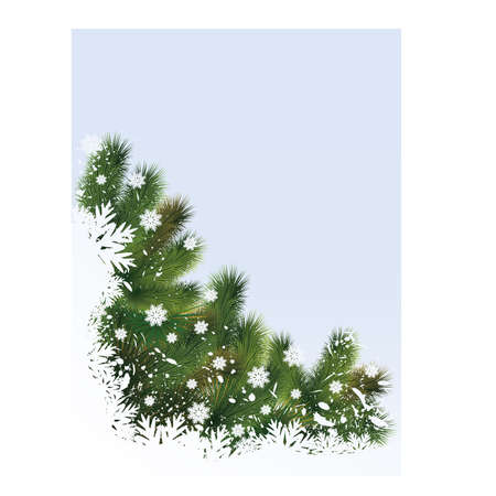 Winter banner with christmas treeのイラスト素材