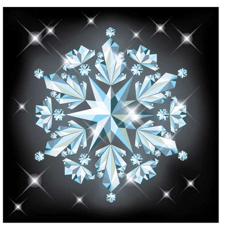 Diamond snow, vector illustrationのイラスト素材