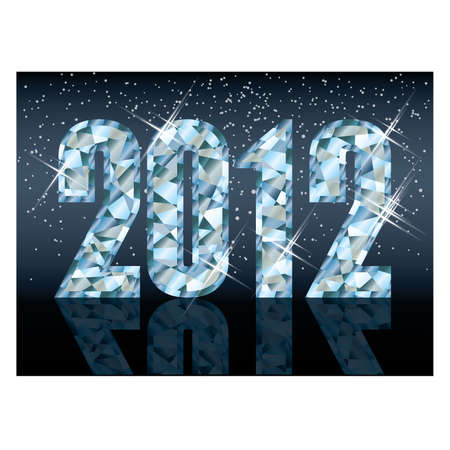 Diamond new 2012 year card , vectorのイラスト素材