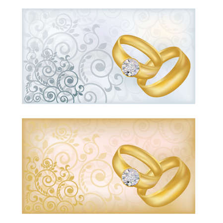 Two wedding banners, vector illustration のイラスト素材