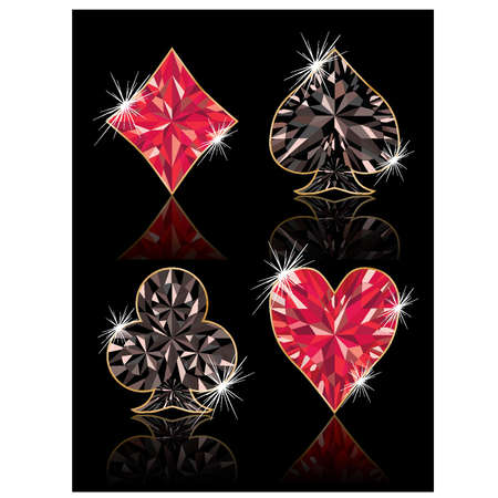 Precious poker elements, vector illustration のイラスト素材
