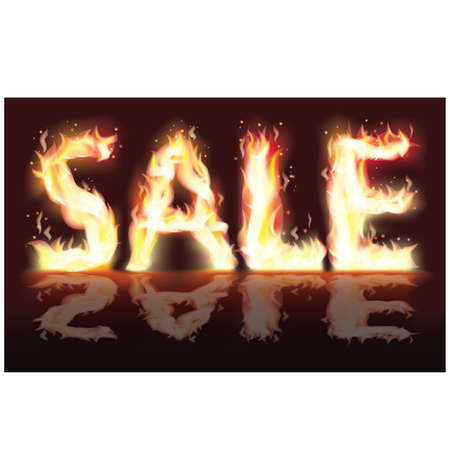 Sale from fire, vector illustrationのイラスト素材