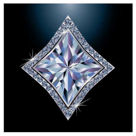 Brilliant poker card diamonds, vector illustrationのイラスト素材