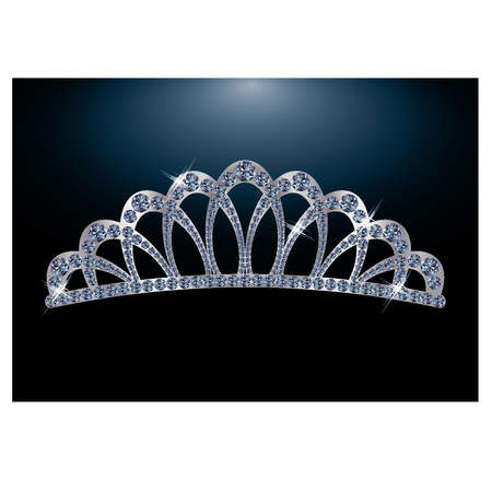 Silver diamond diadem for princessのイラスト素材