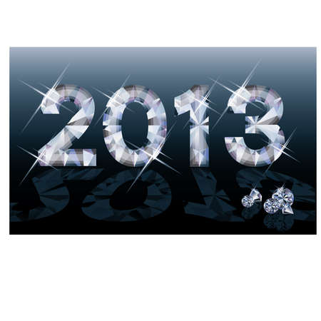Diamond 2013 New year banner, vector illustrationのイラスト素材