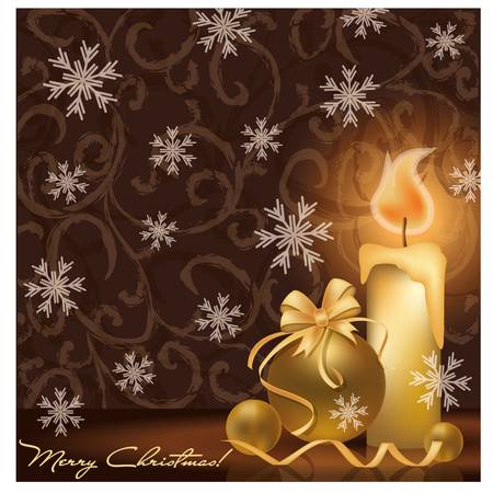 Golden Christmas cardのイラスト素材