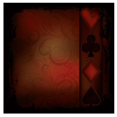 Retro Poker background, vector illustrationのイラスト素材