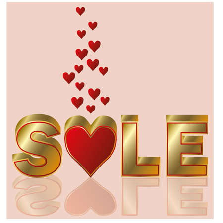 Valentines day sale, illustrationのイラスト素材