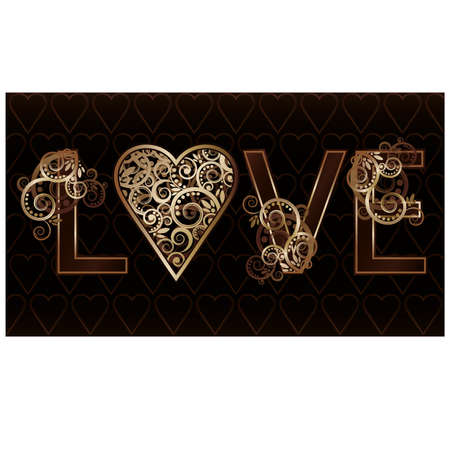 Love banner, vector illustrationのイラスト素材