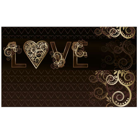 Love greeting card, vector illustrationのイラスト素材