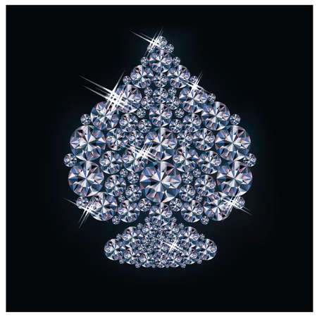 Diamond spades poker card , vector illustrationのイラスト素材
