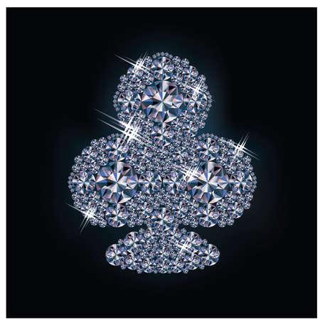 Diamond clubs poker card , vector illustrationのイラスト素材