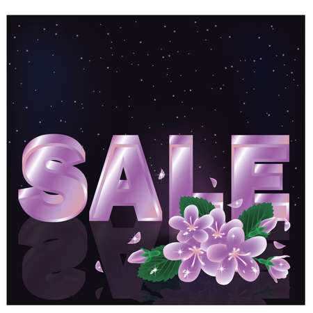 Spring sale card,  illustrationのイラスト素材