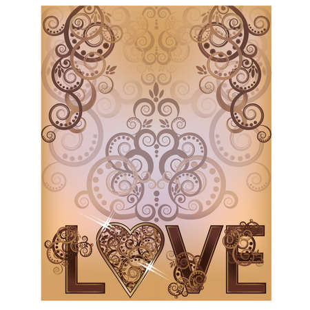 Wedding love invitation card のイラスト素材