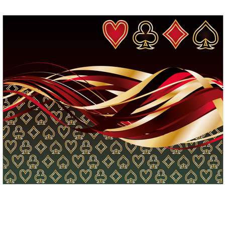 Abstract card with poker elements  illustrationのイラスト素材