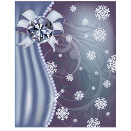 Winter diamond banner, vector illustrationのイラスト素材