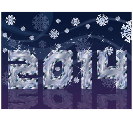 Diamond 2014 New Year background, vector illustrationのイラスト素材