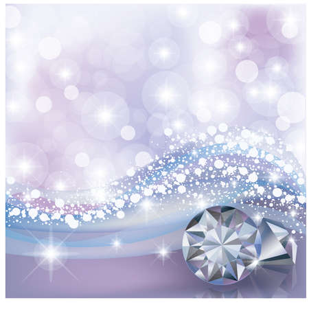 Winter card with diamonds, vector illustrationのイラスト素材