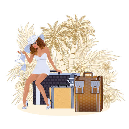 Summer sexual traveler girlのイラスト素材