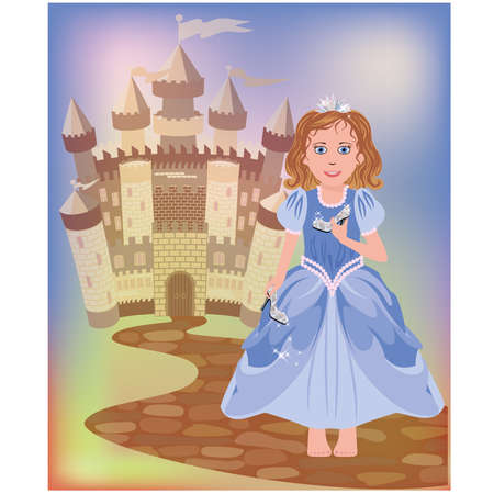 Beautiful little princess Cinderellaのイラスト素材