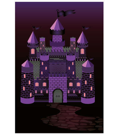 Old witch castleのイラスト素材