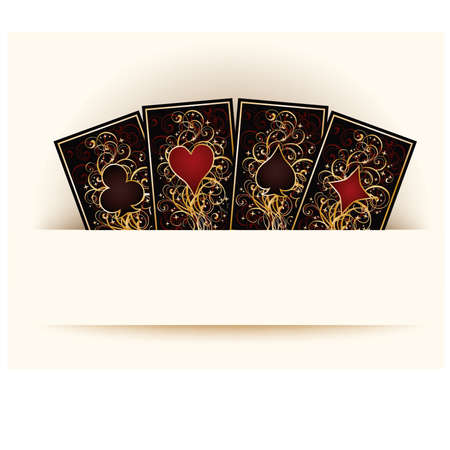 Casino background with poker cards のイラスト素材
